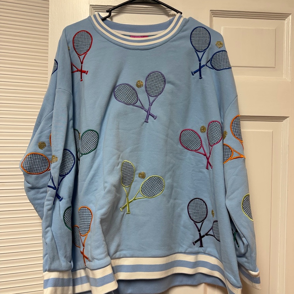 Queen of Sparkles Tennis Racket Sweatshirt